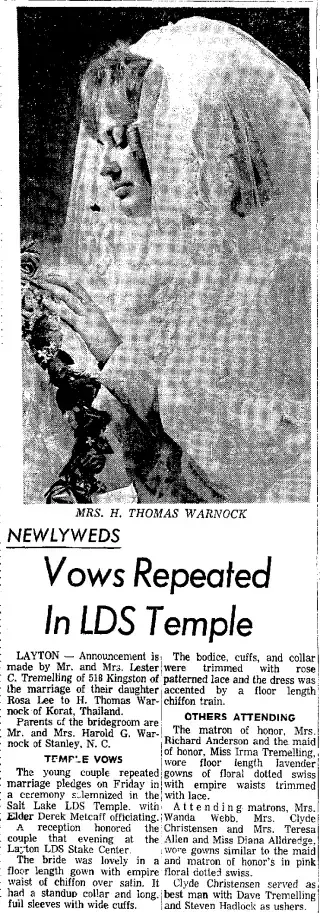 Marriage Newspaper clipping from Jun 24, 1973 5920930