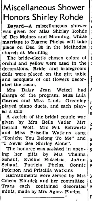 Marriage Newspaper clipping from Dec 4, 1956 5921122