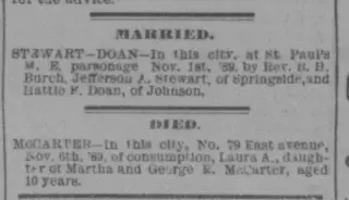 Marriage Newspaper clipping from Nov 6, 1889 5921765