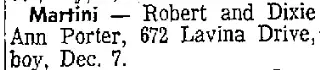 Birth Newspaper clipping from Dec 7, 1970 5921903