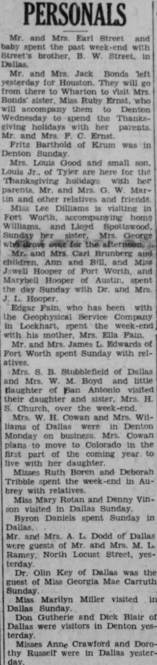 other Newspaper clipping from Nov 23, 1931 5922586