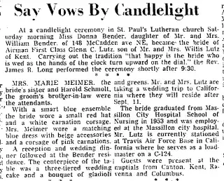 Marriage Newspaper clipping from Sep 4, 1956 5923607