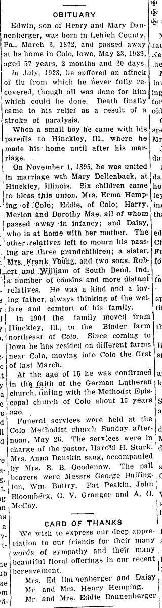 other Newspaper clipping from May 30, 1929 5923796