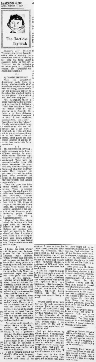 other Newspaper clipping from Dec 18, 1977 5924100