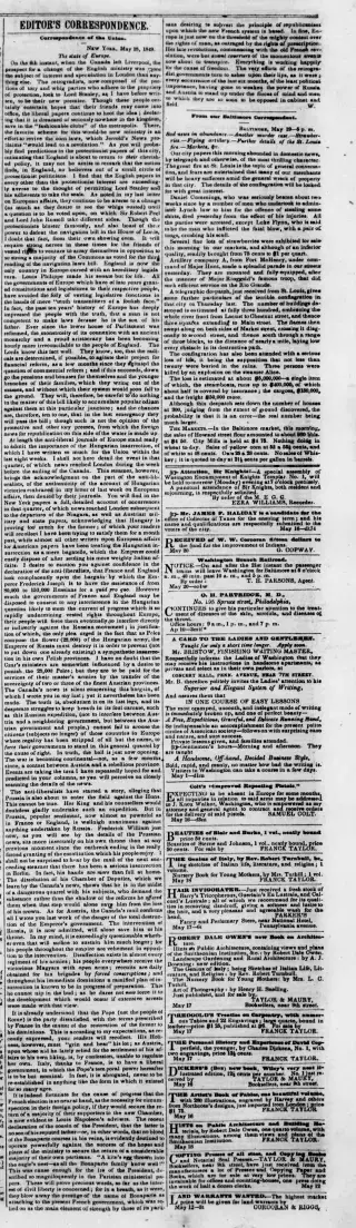 other Newspaper clipping from May 20, 1849 5924669