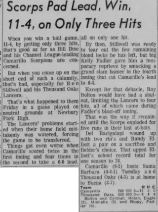Sports Newspaper clipping from Apr 26, 1969 5925156