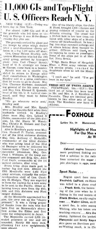 other Newspaper clipping from Jun 4, 1945 5925423