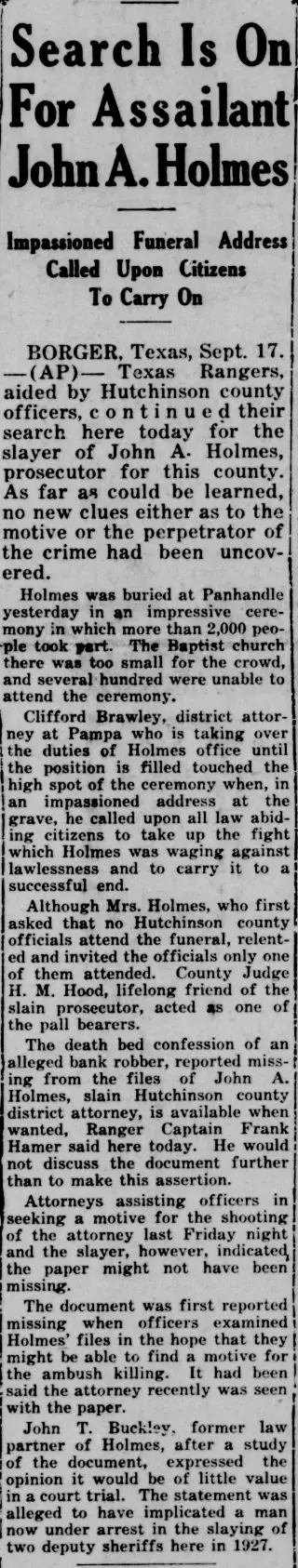 other Newspaper clipping from Sep 17, 1929 5926224