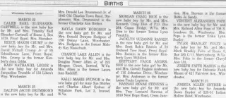 Birth Newspaper clipping from Apr 6, 1996 5926797