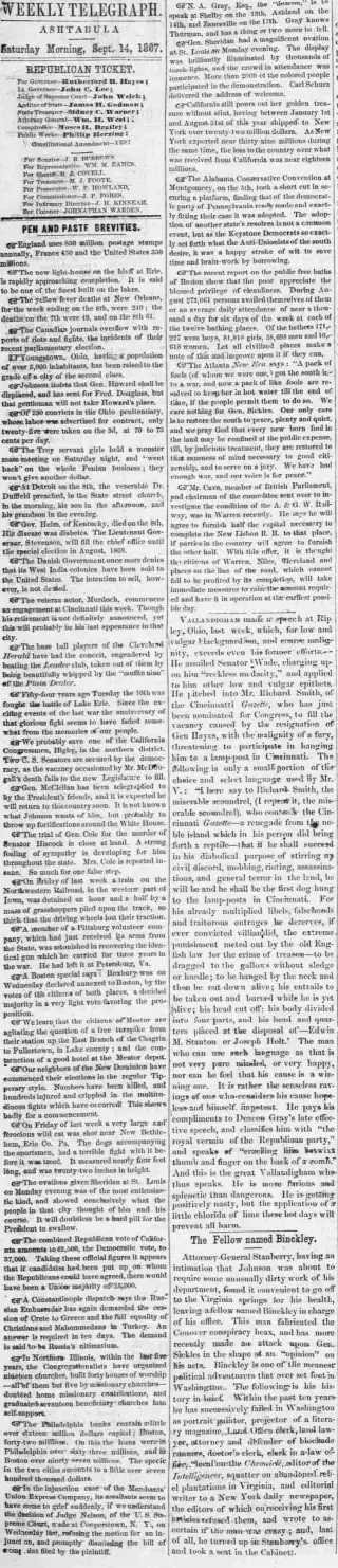 other Newspaper clipping from Sep 14, 1867 5928964
