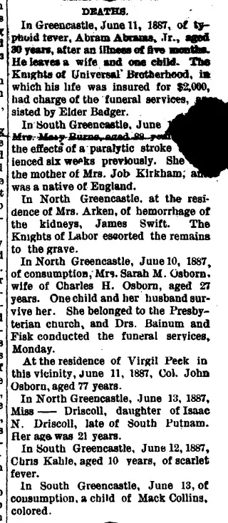other Newspaper clipping from Jun 16, 1887 5930010