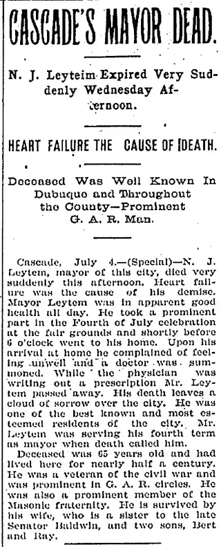 other Newspaper clipping from Jul 5, 1900 5930148