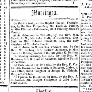 Marriage Newspaper clipping from Jan 10, 1855 5930183