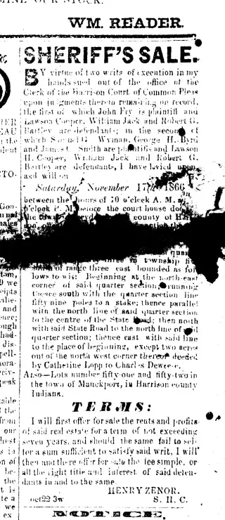 other Newspaper clipping from Oct 29, 1866 5931043