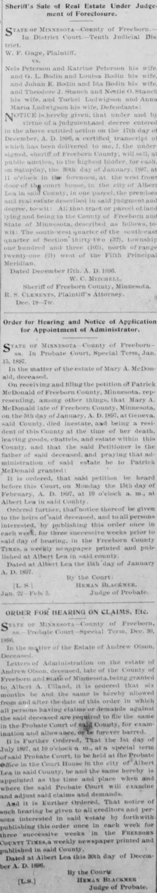 other Newspaper clipping from Jan 22, 1897 5931561