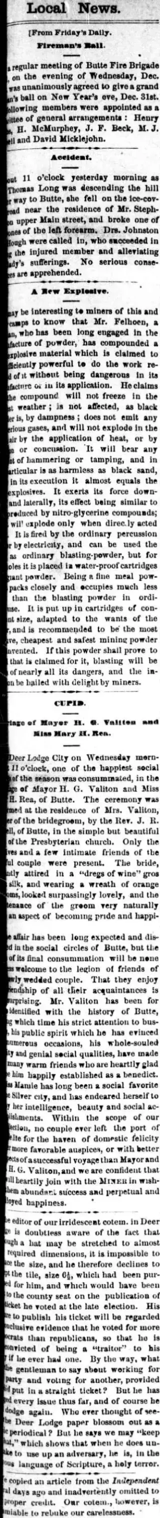 Marriage Newspaper clipping from Dec 7, 1880 5931617