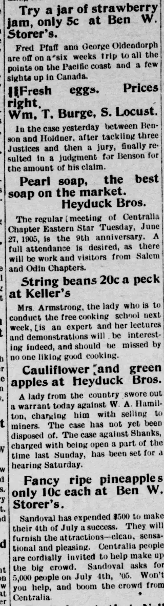 other Newspaper clipping from Jun 23, 1905 5931995