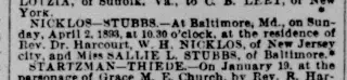 Marriage Newspaper clipping from Apr 3, 1893 5933363