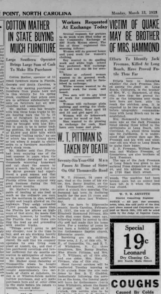 other Newspaper clipping from Mar 13, 1933 5933791