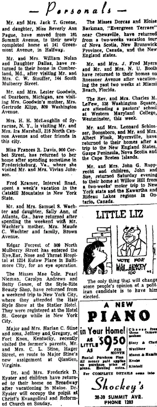 other Newspaper clipping from Sep 2, 1953 5935100