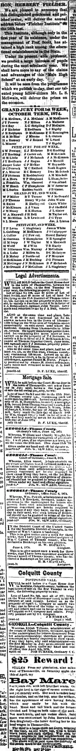 Business Newspaper clipping from Jun 13, 1874 5935593
