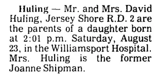Birth Newspaper clipping from Aug 25, 1975 5935663