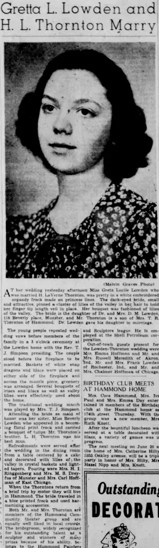 Marriage Newspaper clipping from May 27, 1940 5936011