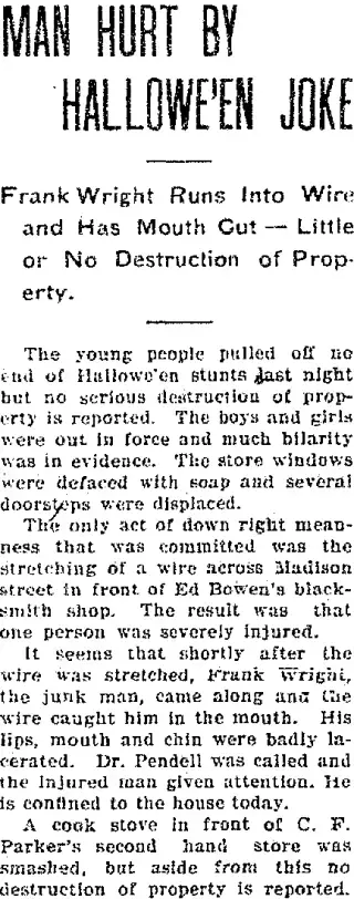 other Newspaper clipping from Nov 1, 1911 5936162