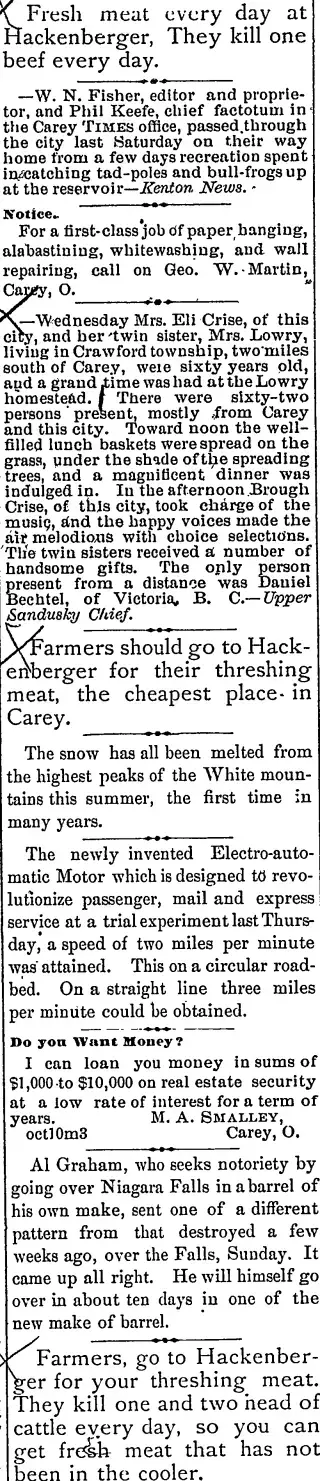 other Newspaper clipping from Aug 14, 1889 5936230