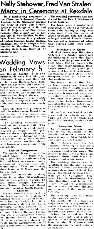 Marriage Newspaper clipping from Feb 18, 1965 5937847