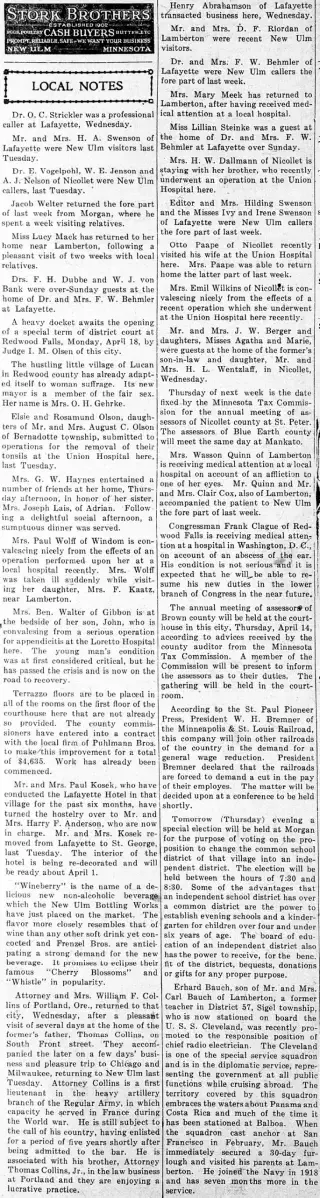 other Newspaper clipping from Mar 23, 1921 5938616