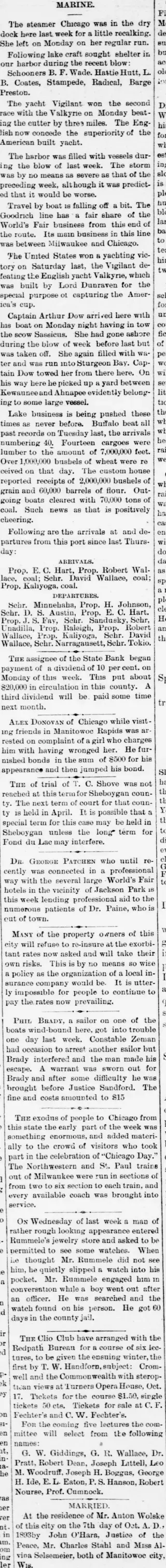 other Newspaper clipping from Oct 12, 1893 5939520
