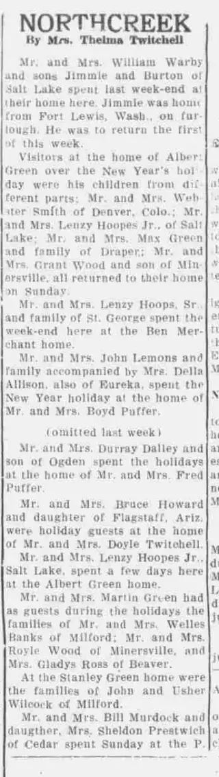 other Newspaper clipping from Jan 8, 1954 5940038