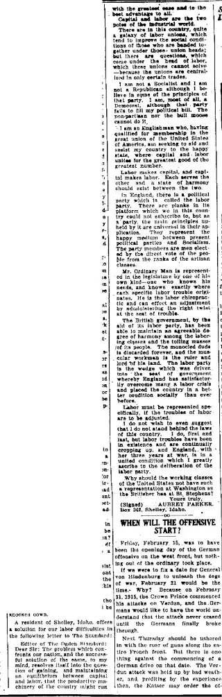 other Newspaper clipping from Feb 16, 1918 5941378