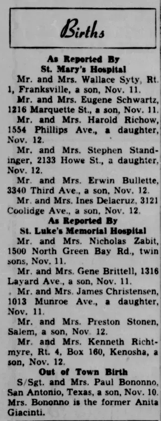 other Newspaper clipping from Nov 12, 1954 5942222
