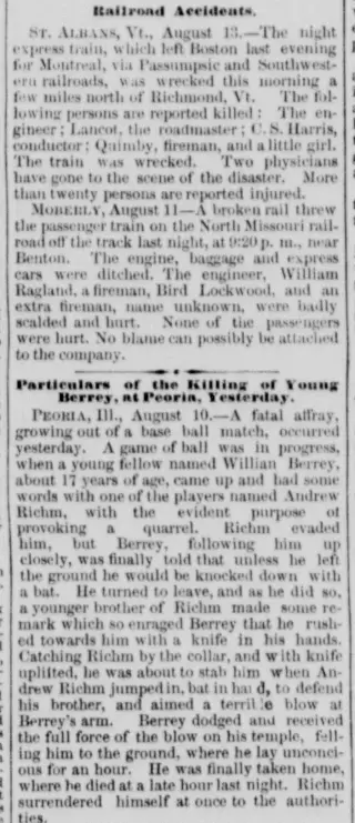other Newspaper clipping from Aug 14, 1874 5942520