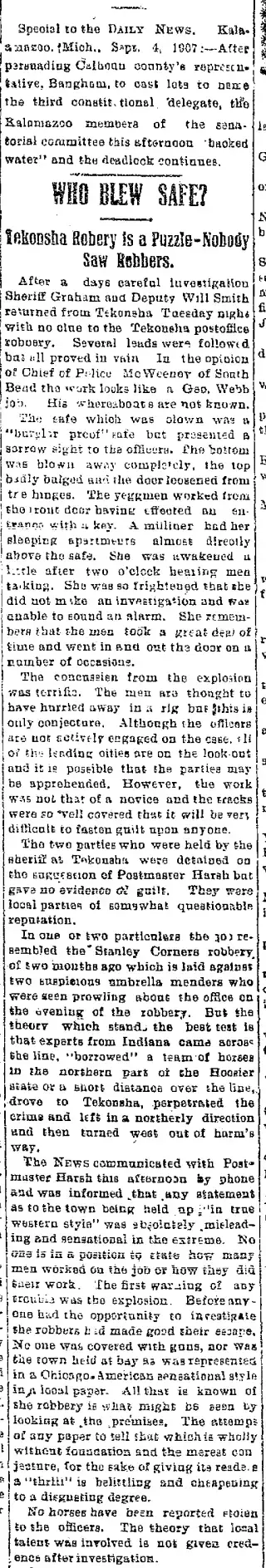 other Newspaper clipping from Sep 4, 1907 5943973