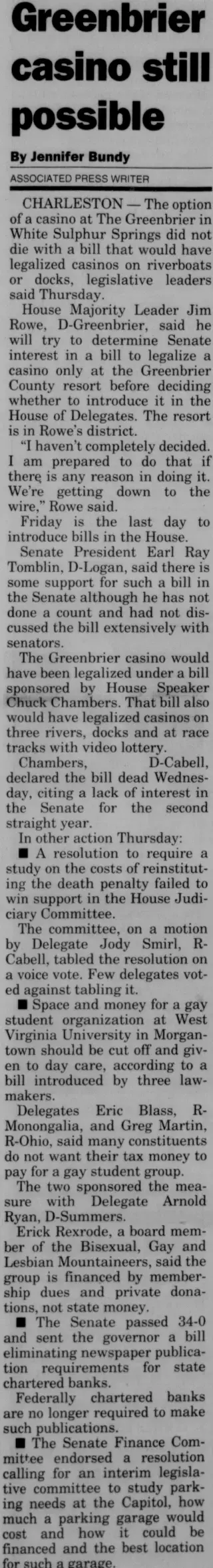 other Newspaper clipping from Feb 24, 1995 5944151