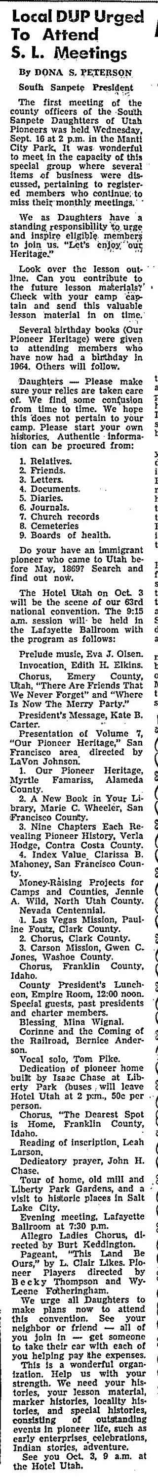 other Newspaper clipping from Oct 1, 1964 5944558