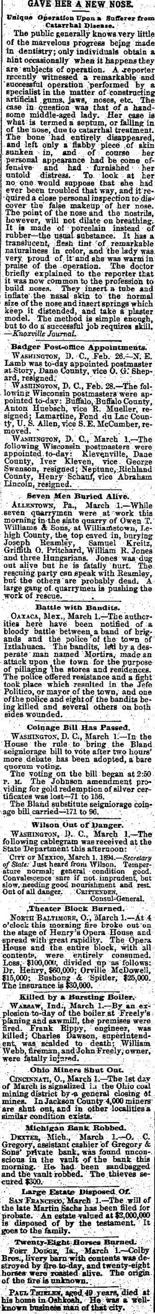 other Newspaper clipping from Mar 3, 1894 5946509