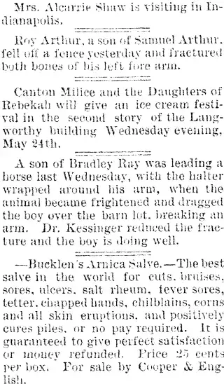 other Newspaper clipping from May 16, 1899 5946843