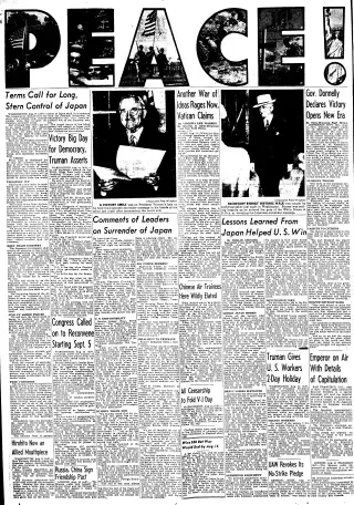 other Newspaper clipping from Aug 15, 1945 5947660
