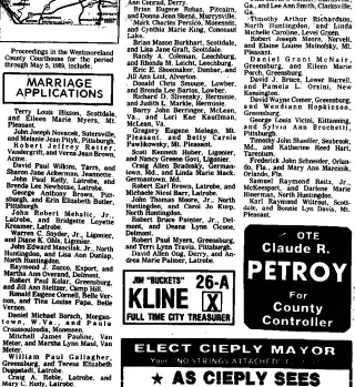 Marriage Newspaper clipping from May 13, 1989 5948416
