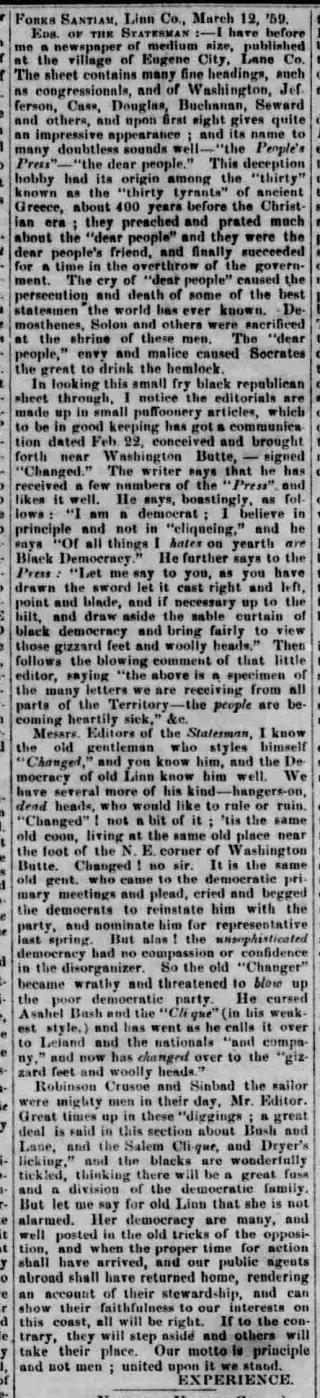 other Newspaper clipping from Mar 22, 1859 5948573