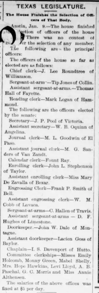 Political Newspaper clipping from Jan 10, 1901 5948898