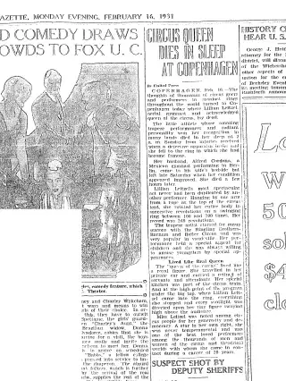 other Newspaper clipping from Feb 16, 1931 5949285