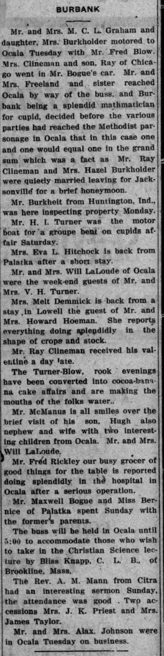 General news Newspaper clipping from Feb 18, 1921 5950049