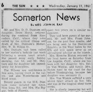 other Newspaper clipping from Jan 11, 1961 5950455