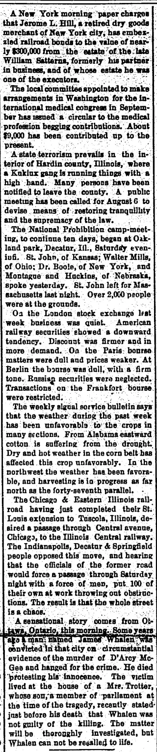 other Newspaper clipping from Aug 1, 1887 5950803
