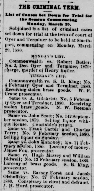 other Newspaper clipping from Mar 8, 1880 5951001